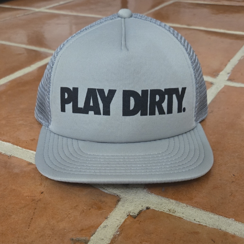 Gray Trucker Hat with Play Dirty Logo